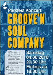 Tickets für Konzert Groove'n Soul Company am 04.06.2016 - Karten kaufen